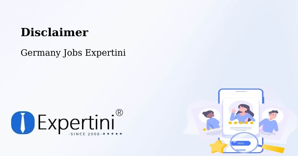 Disclaimer - Germany Jobs Expertini